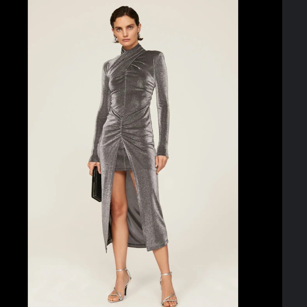 All Saints Ayla metallic dress